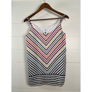 Cute cami tank blk striped size small